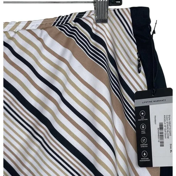Tail Golf Skort Skirt Womens Size XL Stripe Blossom Floral Stretch Pockets - Picture 3 of 10